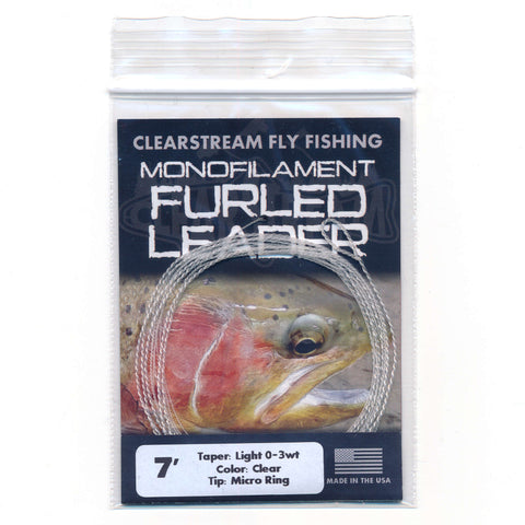 Fluorocarbon Furled Fly Fishing Leader w/ Micro Swivel & Furled Line  Indicator